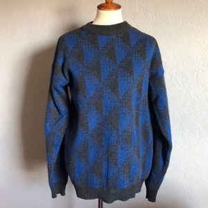 Vintage Blue and Gray Sweater- Made in Italy